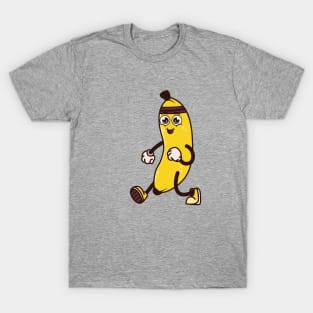 Running Banana Cartoon Guy T-Shirt